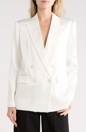 SIMKHAI Norah Double Breasted Blazer in White at Nordstrom Rack, Size 12