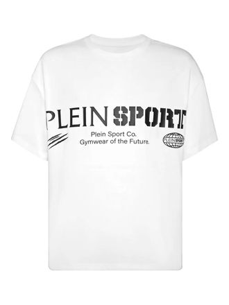 Plein Sport T-shirt girocollo con stampa logo - Bianco