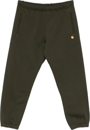 Carhartt Work in Progress Chase logo-detail sweatpants - men - Cotton/Polyester - S - Green