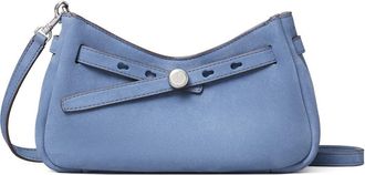 Tory Burch Romy Zip Top Leather Crossbody Bag in Soft Blue at Nordstrom