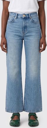 Ganni Jeans flared in denim di cotone