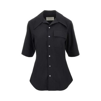 Ami Wool twill short-sleeved shirt Woman 40