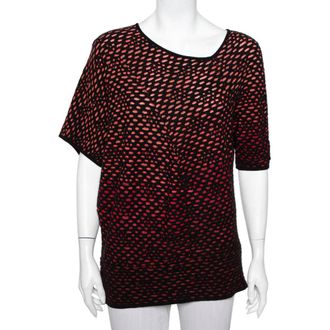 M Missoni Red & Back Jacquard Knit Top