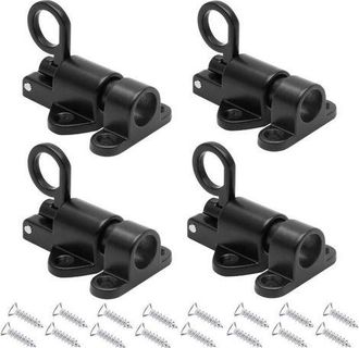 OEM Cerraduras El&aacute;sticas De 4 Piezas, Cerraduras Autom&aacute;ticas De Resorte Negras Con Tornillos Para Puertas Y Ventanas De Madera, Armarios Y Roperos