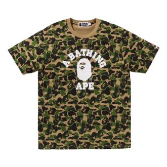 A Bathing Ape ABC Camo College T-Shirt Green 1M30109011-GREEN