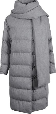 BOSS Gewatteerd jack met knopen - Grijs