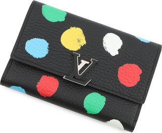 Louis Vuitton Black Multi-Color Noir Leather Wallet (Tri-Fold) (Pre-Owned)
