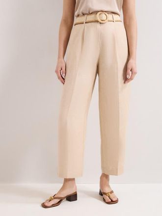 Phase Eight Elena Linen Trouser in Neutral at Nordstrom, Size 10