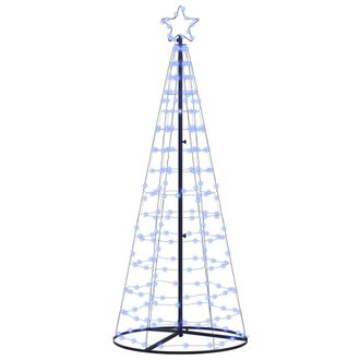 vidaXL &Aacute;rbol De Navidad Led Ekenas 250 Cm 390 Led Azul Acero Azul Vidaxl