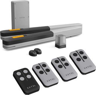 EXTEL Operador Conectado Con Cilindros Para Puertas Batientes: 2,5m/250kg Por Hoja - Xv250 + 2 Mandos A Distancia Gratuitos Umii