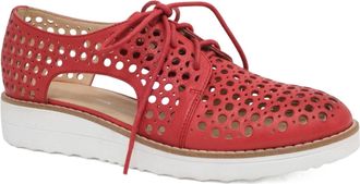Django & Juliette Womens Onstage Sneaker In Red Leather/ White Sole