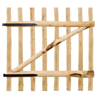 vidaXL Puerta Para Valla 100x100 Madera De Avellano Impregnada Vidaxl