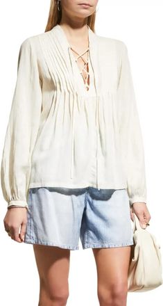 Rag & Bone Sachi Top In Light Dove