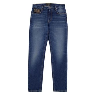 Roberto Cavalli Blue-Wash Denim Jeans, Size 31