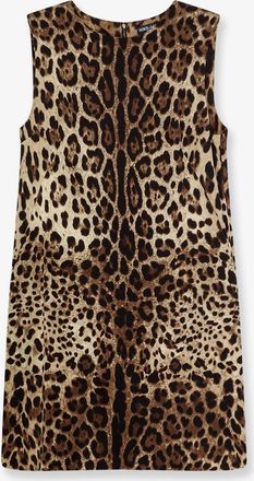 Dolce & Gabbana Vestito in seta stretch con stampa Leopardo - DOLCE & GABBANA - gender_Woman