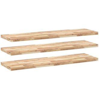 vidaXL Estantes Flotantes 3 Uds Madera Acacia Sin Tratar 160x40x4 Cm Vidaxl