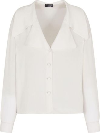 Emporio Armani Womens Icon Double Silk Georgette Shirt