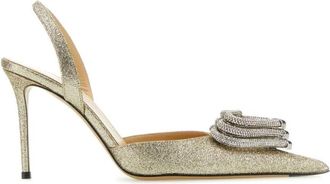 Mach & Mach Dold Double Bow Slingback Pumps - Dames - Pumps - Grijs - 35 1/2 EU - Schoenen