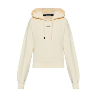 Jacquemus Gros Grain Hoodie - Dames - Hoodies - Beige - L - Katoen - Hoodies & sweatvesten