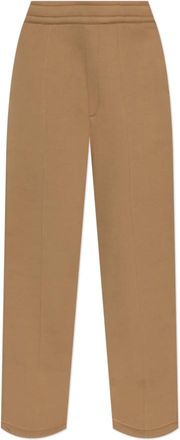 Ami Broeken, unisex, Beige, XS, Trainingsbroeken met stiksels