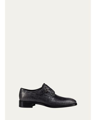 Christian Louboutin Mens Chambelimonk Single Monk-Strap Loafers