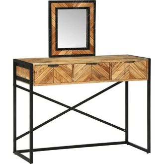 vidaXL Mesa De Tocador Con Caj&oacute;n Marr&oacute;n 100 X 40 X 120 Cm Vidaxl