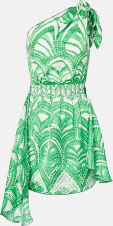 Poupette St Barth Abito corto monospalla Celie con stampa