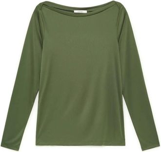 Maliparmi Plane Poly Jersey T-Shirt - Dames - Longsleeves - Groen - 2XL - Polyester - Tops