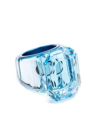 Swarovski Lucent crystal cocktail ring - women - Crystal - 55 - Blue