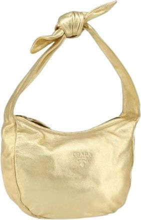Prada Pre-owned Vintage Schoudertas - Dames - Vintage Schoudertas - Geel - ONE Size - Leer - Vintage