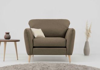 HOME AFFAIRE Sessel »MARSEILLE« Massivholzbeine Eiche, Landhausstil, Wellenunterfederung