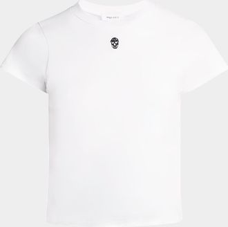 Alexander McQueen Skull Embroidered Short-Sleeve T-Shirt