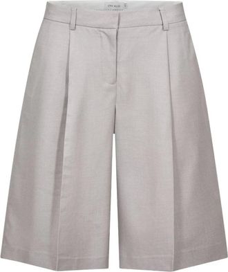 Copenhagen Muse Cmtenna Bermuda Shorts - Dames - Korte Broeken - Grijs - XS - Leer - Korte Broeken
