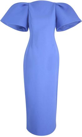 Solace London Lora Crepe Midi Dress - Blue - 2 (UK6 / XS)