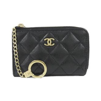 Chanel Black Grained Calfskin Coin Purse/Coin Case (Pre-Owned)