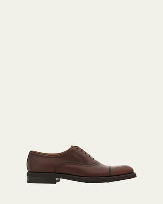 Ferragamo Mens Sebastiano Brogue Calf Leather Oxfords