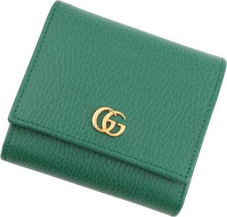 Gucci Green Light Green Leather Wallet (Bi-Fold) (Pre-Owned)