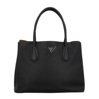 Prada Pre-owned Handbags, female, Black, Size: ONE SIZE Pre-owned Vitello Daino Handbag