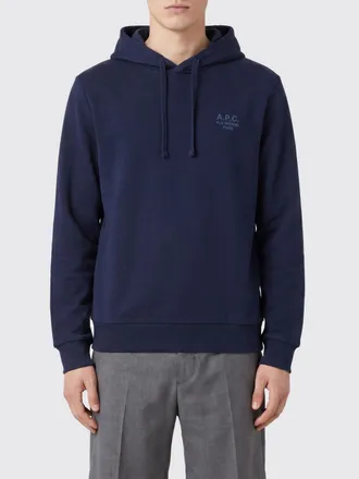 A.P.C. A. P.C. Felpa con cappuccio relaxed fit in cotone con logo