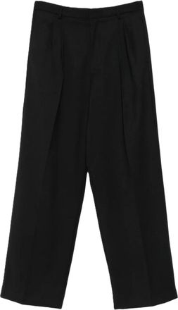 Amaranto Wide-Leg Trousers With Front Pinces And Tailored Design