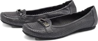 Stuart Weitzman perforated leather loafers - women - Rubber/Leather/Leather - 41 - Grey