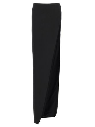 Ann Demeulemeester Black Lamb Leather Mini Womens Skirt