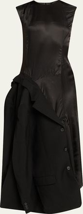 HODAKOVA Inside-Out Suit Reconstructed Sleeveless Midi Dress