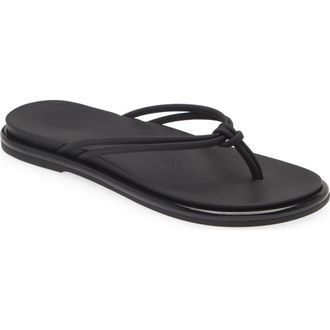 Olukai Aka Flip Flop in Black /Black at Nordstrom, Size 10