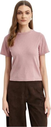 Extreme Cashmere Tina T-Shirt - Dames - Cashmere truien - Roze - ONE Size - Katoen - Truien & Vesten