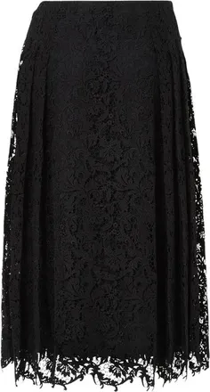 Fendi Lace Pleated Midi Skirt