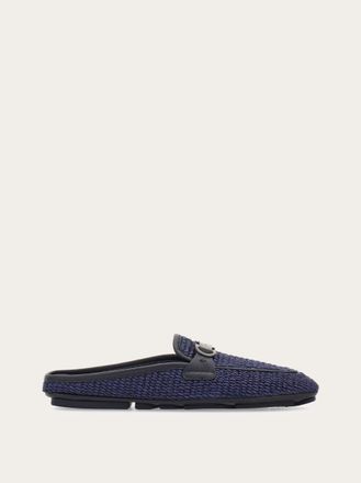 Ferragamo Men Gancini ornament mule Blue Size 10.5