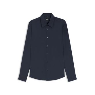 BOSS Regular-fit shirt in performance-stretch fabric