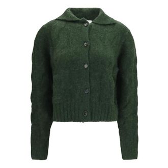 Allude Jersey de Cachemira y Seda con Botones - Knitwear - Mujer - Verde - M