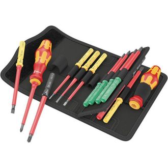 Wera 05006611001 vde Cacciavite porta inserti 17 parti Croce Phillips, Croce Pozidriv, torx, Taglio - Wera